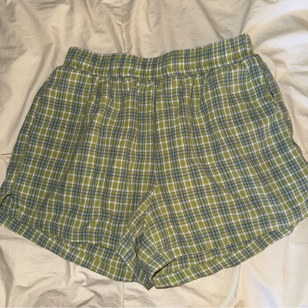 Plaid boxer shorts